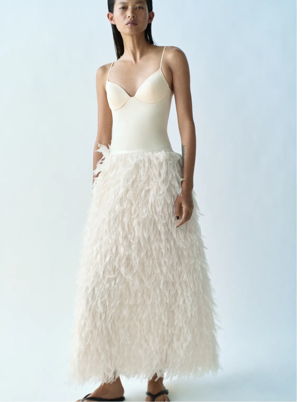 ZARA FEATHER SKIRT ZW COLLECTION LIMITED EDITION